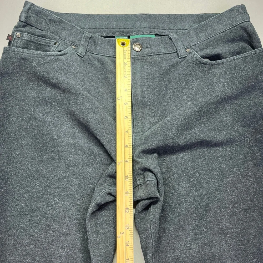 Lauren Jeans Co Knit Denim Pants Comfort Stretch Casual Gray Women's 14 Fits 34